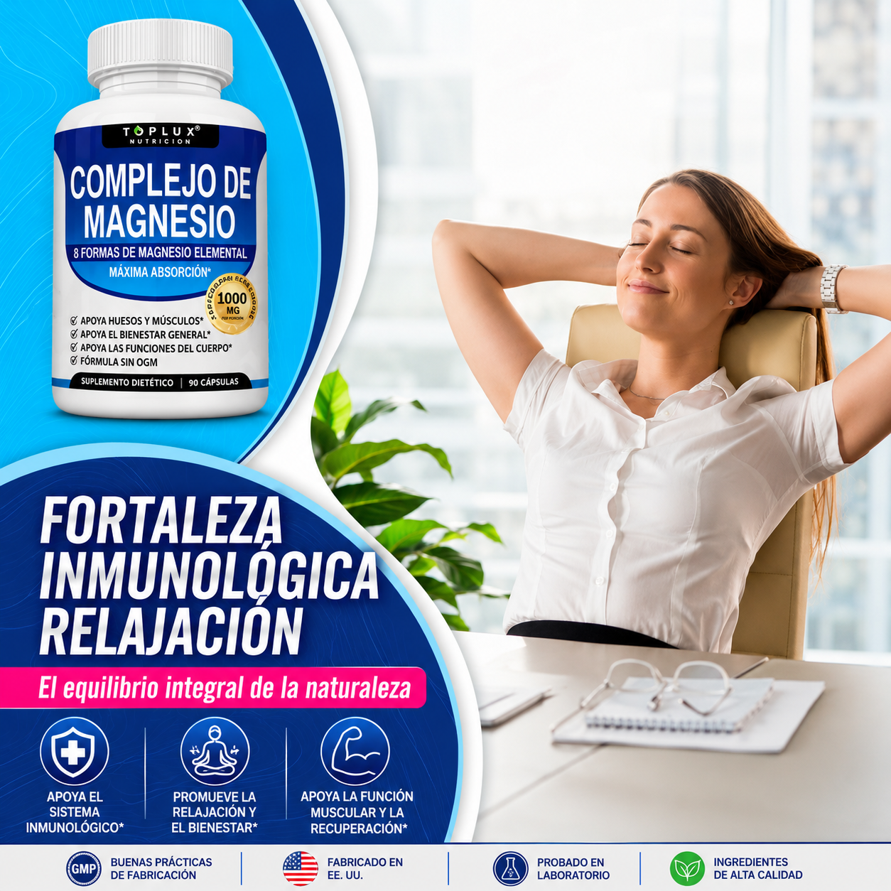 Suplemento de Magnesio 8 en 1