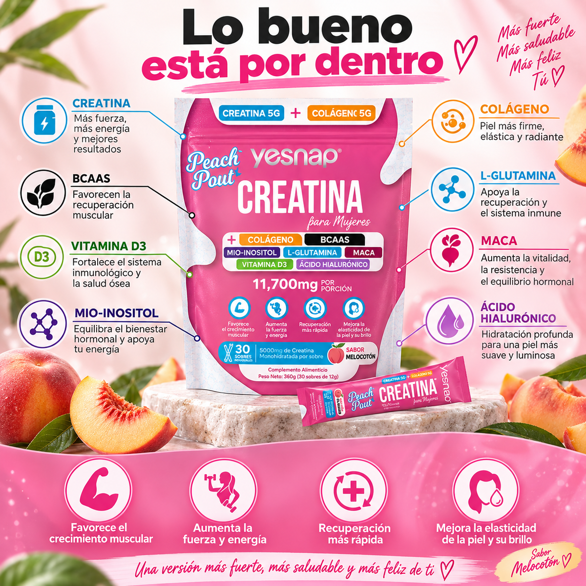 Creatina Monohidratada y Colágeno