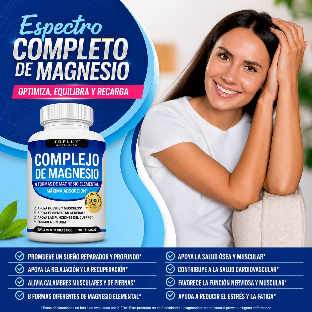 Suplemento de Magnesio 8 en 1