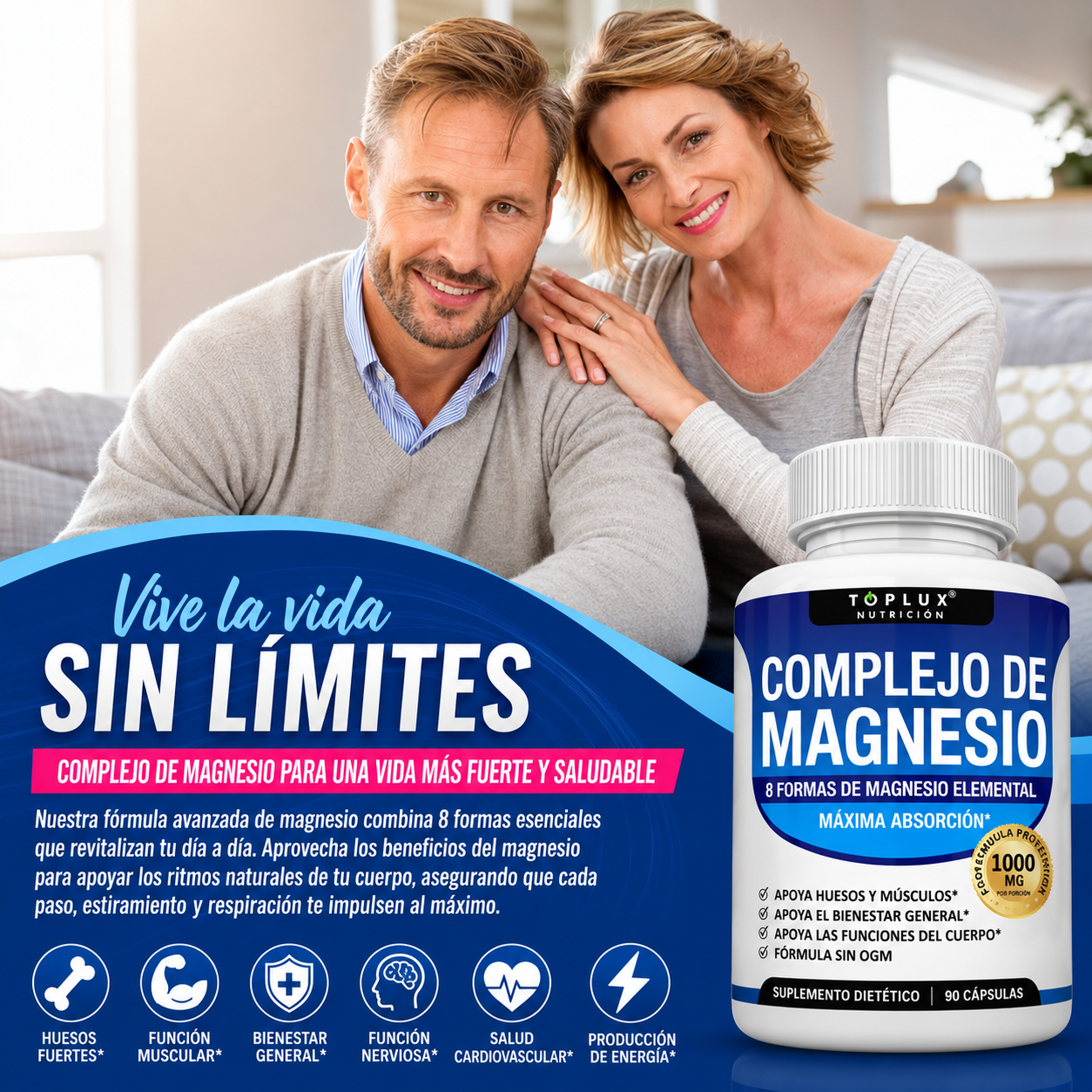 Suplemento de Magnesio 8 en 1